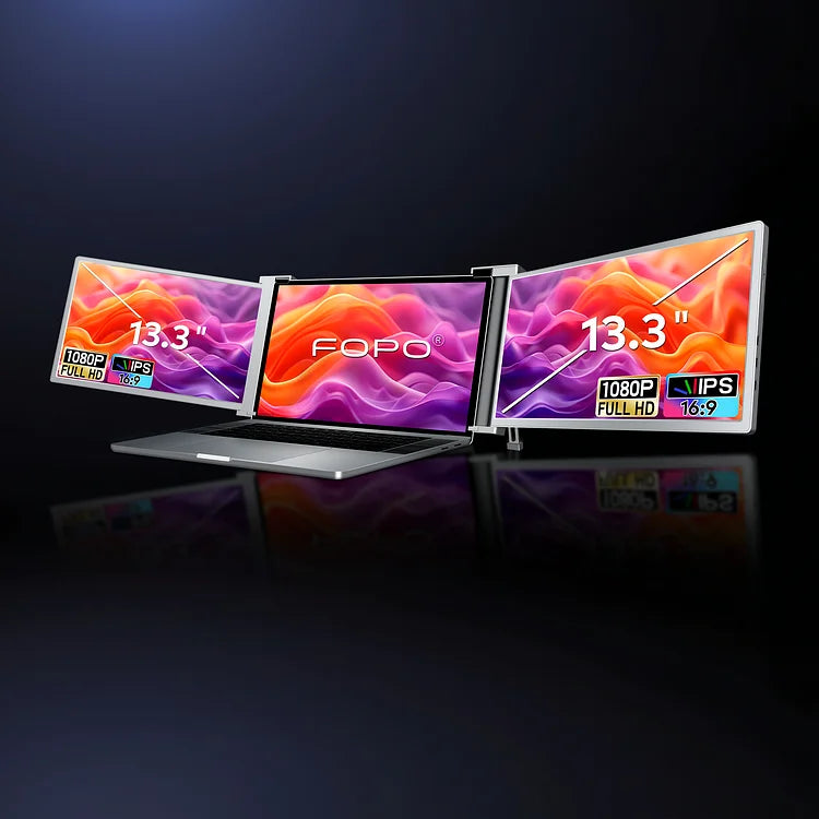 FOPO 13.3" Hanging Triple Screen Extender S16