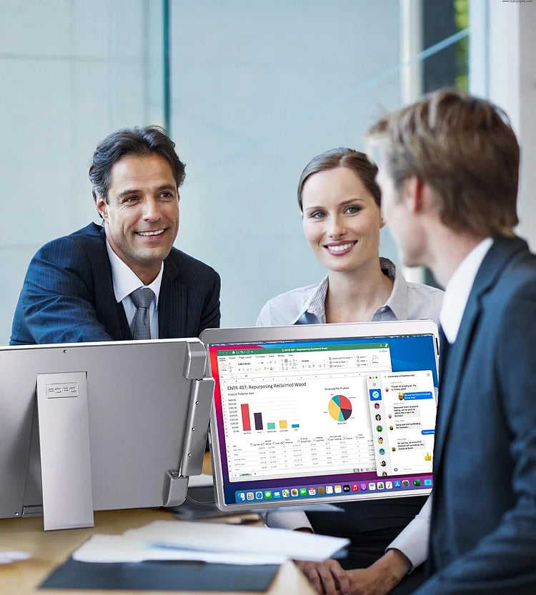 FOPO 14" Desktop Triple Screen Extender S7