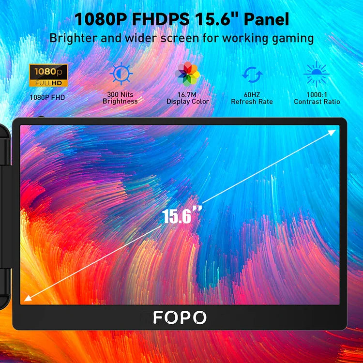 FOPO 15.6" Desktop Triple Screen Extender S10