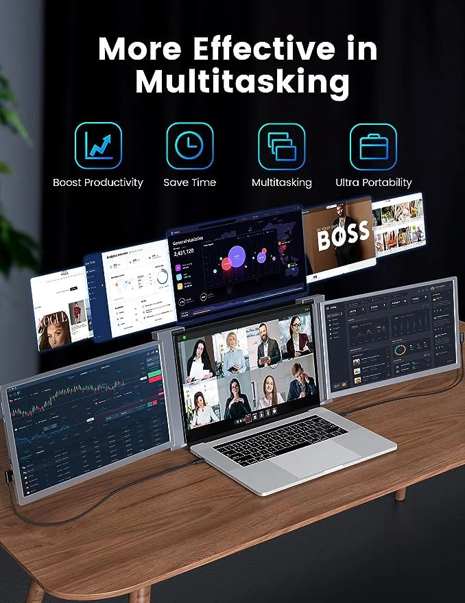 FOPO 15.6" Hanging Triple Monitor S9