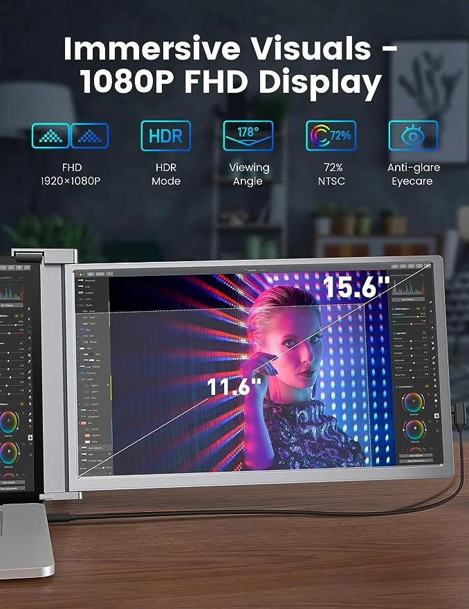 FOPO 15.6" Hanging Triple Monitor S9