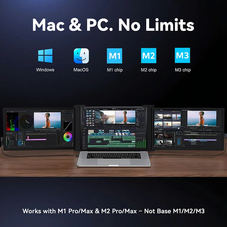 FOPO 15.6" Hanging Triple Monitor S9
