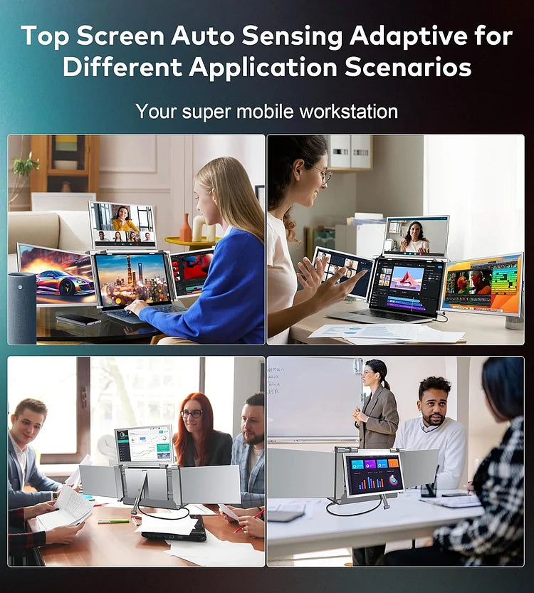 FOPO 14" World's First Hanging 3-Screen Extender S680