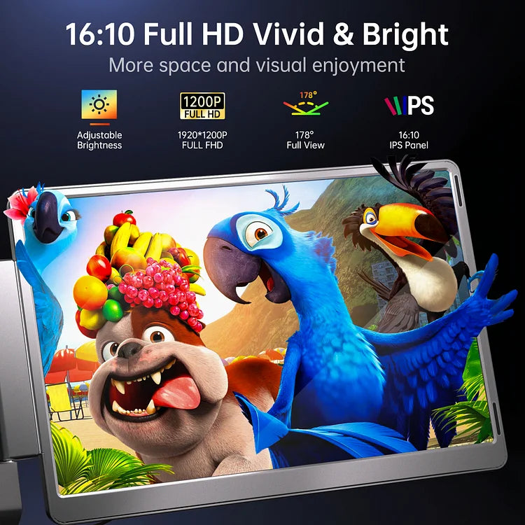FOPO 14" Desktop Triple Screen Extender S7