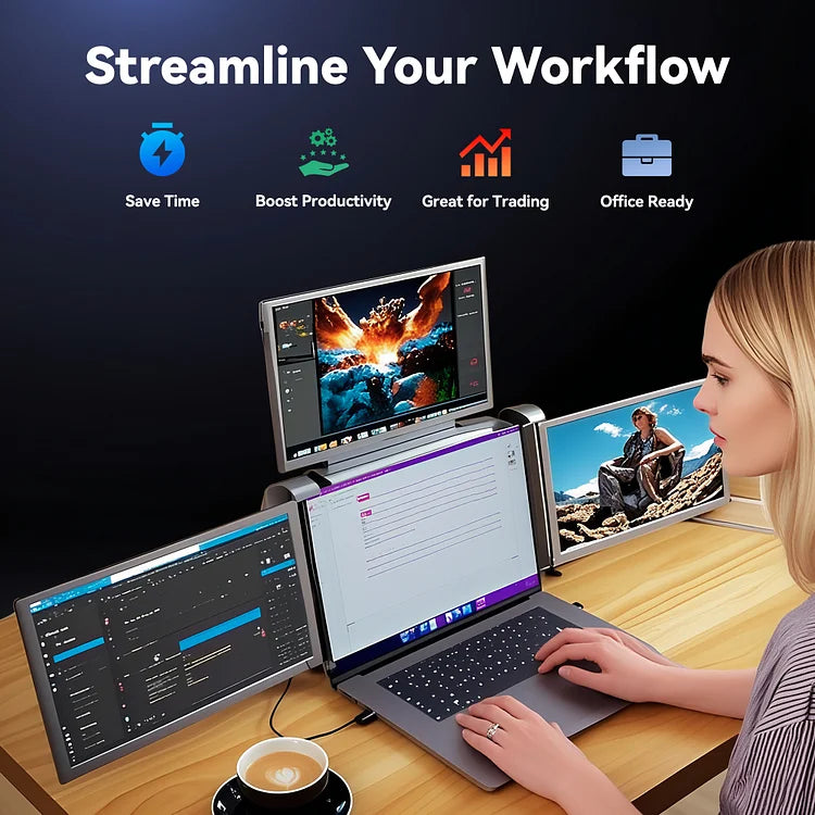 FOPO 14" World's First Hanging 3-Screen Extender S680
