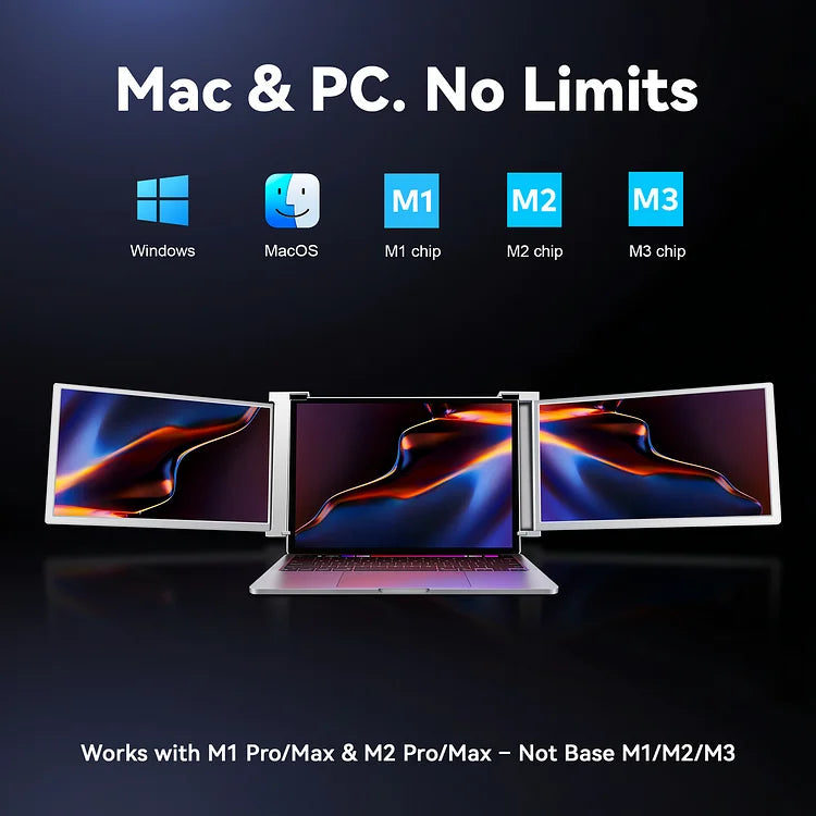 FOPO 13.3" Hanging Triple Screen Extender S16