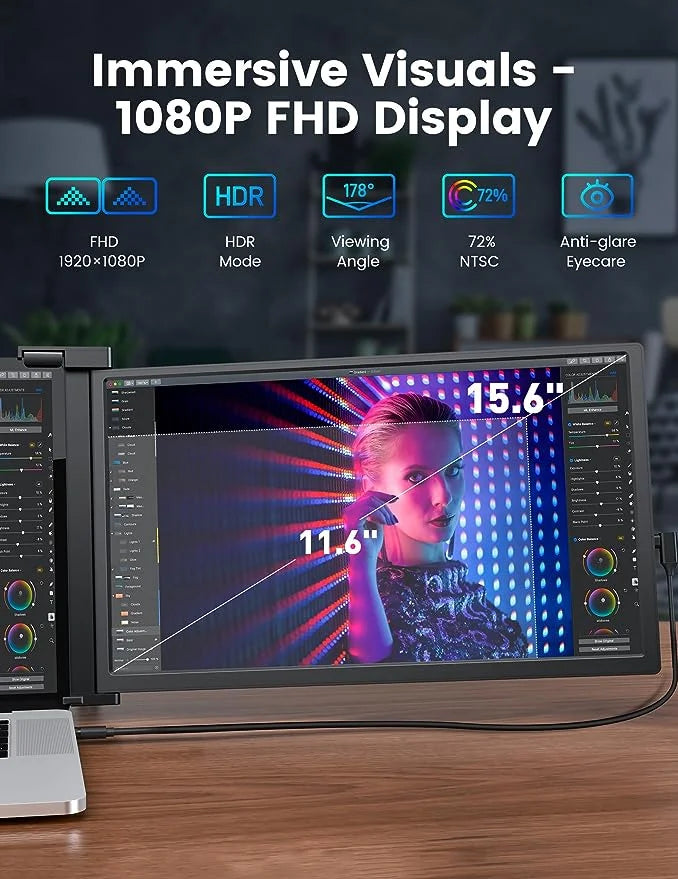 FOPO 15.6" Hanging Triple Monitor S9