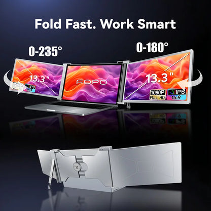 FOPO 13.3" Hanging Triple Screen Extender S16