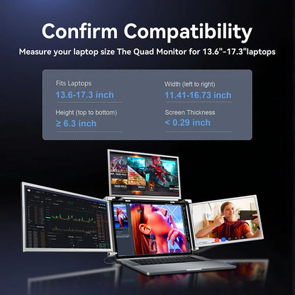 FOPO 14" World's First Hanging 3-Screen Extender S680